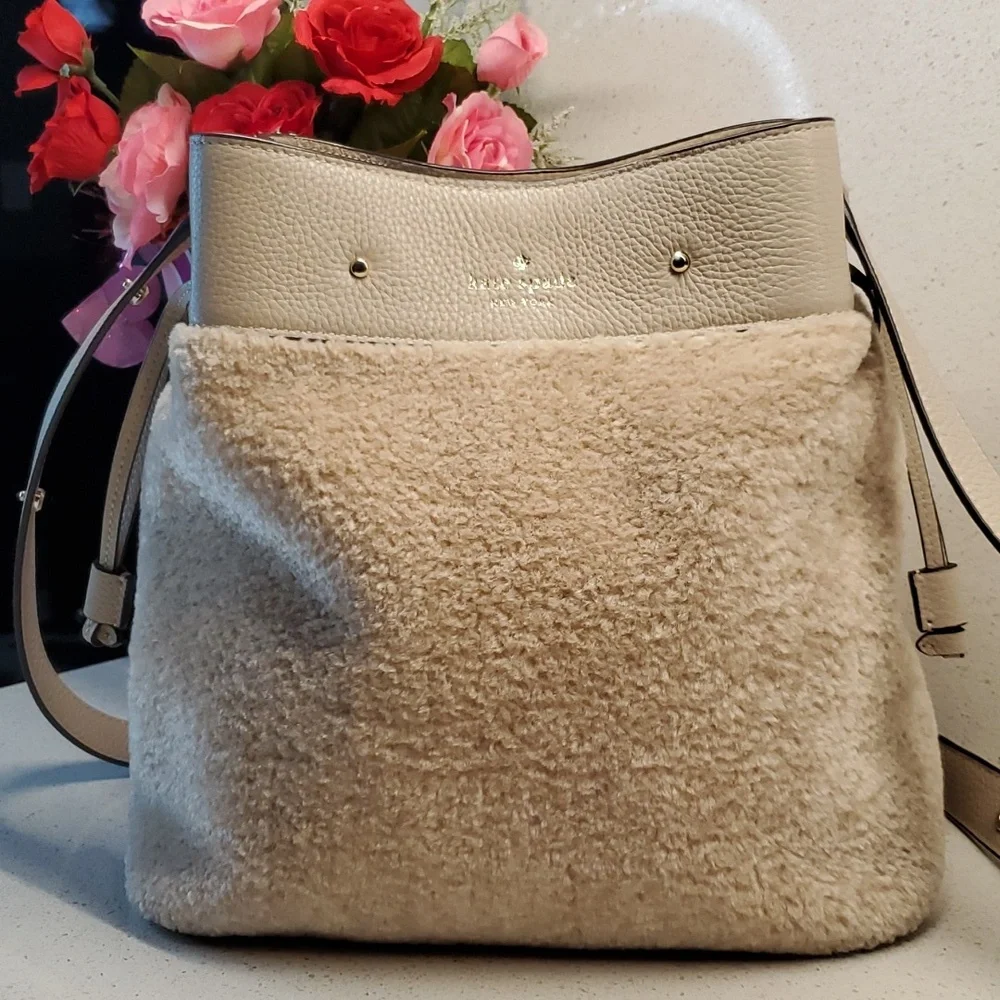 KATE SPADE Fluffy crossbody bucket bag